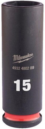 Milwaukee accessoires shockwave slagdop 3 8 diep 15mm | 1 stuk - 4932480289