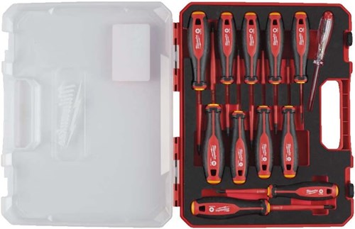 Load image into Gallery viewer, Milwaukee accessoires tri-lobe vde schroevendraaierset - 12-delig - 4932479095
