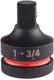 Milwaukee accessoires verloopstuk shockwave hex van 1'' naar 3 4 | 1 stuk - 4932480442