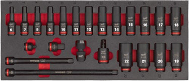 Milwaukee doppenset | foam inlay | 3 8 | 23-delig - 4932493390