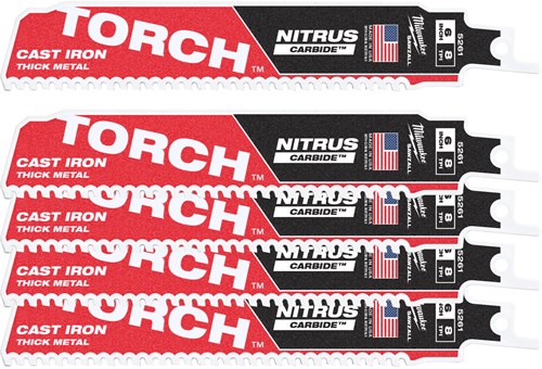 Load image into Gallery viewer, Milwaukee accessoires milwaukee heavy duty torch™ met nitrus carbide™ | tct torch nitrus 150mm x 8 tpi | 5 pc - 48475561
