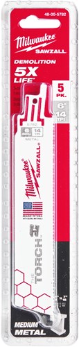 Load image into Gallery viewer, Milwaukee accessoires milwaukee heavy duty torch™ reciprozaagblad | torch 150mm x 14 tpi | 5 pc - 48475782
