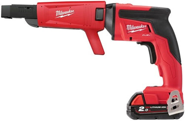 Milwaukee m18 fsgc-202x | fuel accu gipsplaatschroevendraaier 18v met opzetstuk in hd box (2x 2.0ah accu + lader) - 4933459199