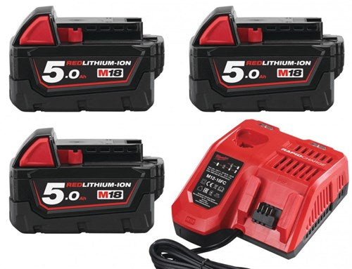 Load image into Gallery viewer, Milwaukee m18 nrg-503 - multilader m12-18 fc + 3x m18 5.0 ah accu

