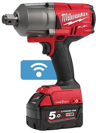 Load image into Gallery viewer, Milwaukee m18 onefhiwf34-502x | fuel one-key accu slagmoersleutel 18v 3 4 1627nm in hd box (2x 5.0ah accu + m12-18 fc lader) - 4933459730

