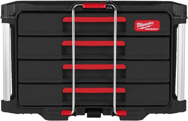 Milwaukee packout 4 drawer tool box packout™ box 4 lades 363 x 564 x 414 - 4932493189