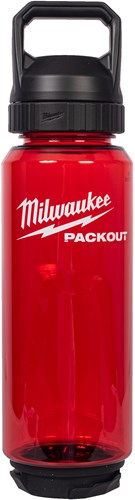 Load image into Gallery viewer, Milwaukee packout™ plastic fles met drinkdop | 1005 ml | rood - 4932498637
