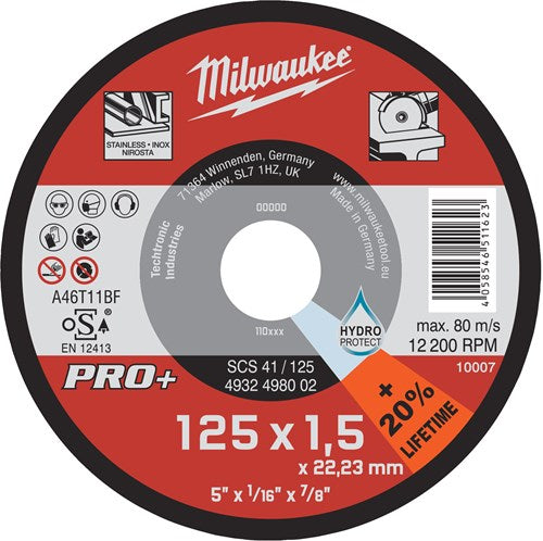 Load image into Gallery viewer, Milwaukee accessoires milwaukee scs 41 125 dunne metaaldoorslijpschijven pro+ - 4932498002
