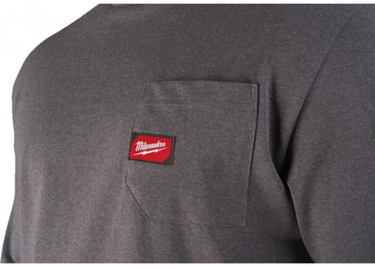 Milwaukee wtssgr xl t-shirt work short sleeve grey xl - 4932493011