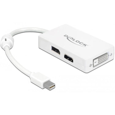 Delock mini displayport naar displayport hdmi dvi adapter (wit)