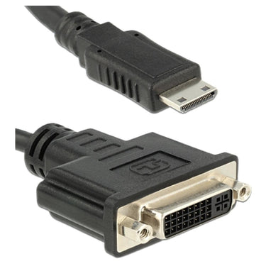 Delock mini hdmi > dvi-d adapter (zwart, 0,2 meter)
