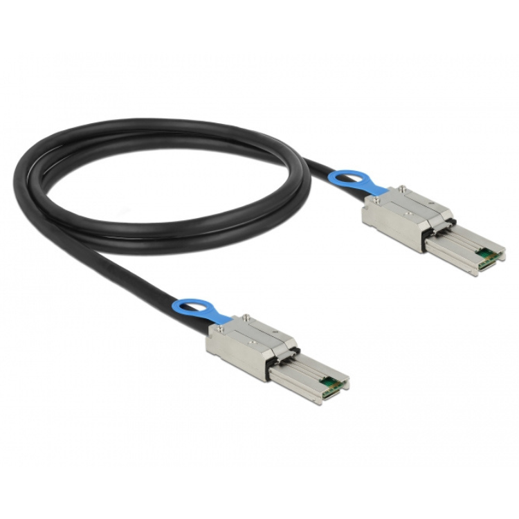 Load image into Gallery viewer, Delock mini sas 26-pin > mini sas 26-pin (sff 8088) kabel (zwart, 1 meter)
