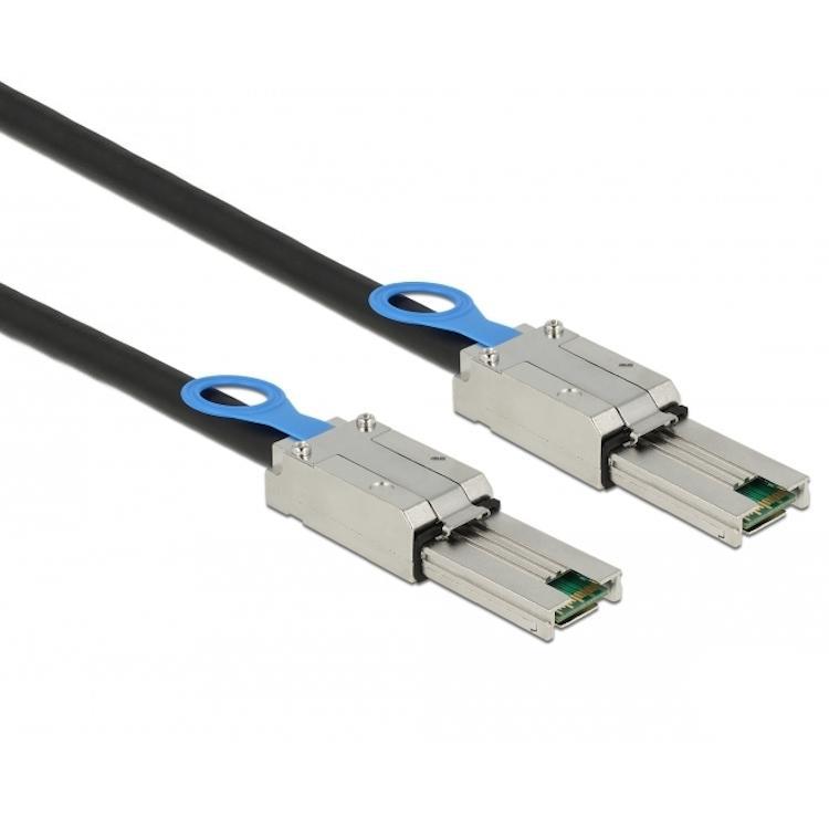 Load image into Gallery viewer, Delock mini sas 26-pin > mini sas 26-pin (sff 8088) kabel (zwart, 1 meter)
