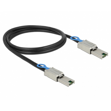 Delock mini sas 26-pin > mini sas 26-pin (sff 8088) kabel (zwart, 1 meter)