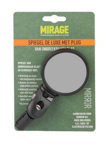 Mirror mirage with plug round adjustable