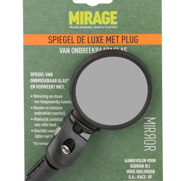 Mirror mirage with plug round adjustable