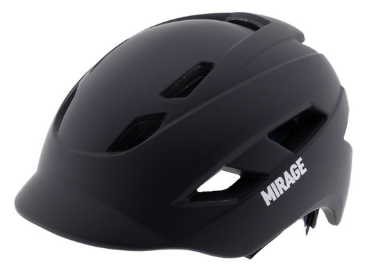 Mirage city e-bike helm 55-58cm, m fidlock, led, mat zwart