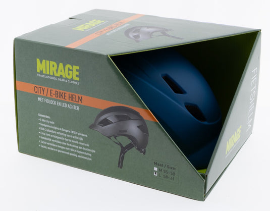 Mirage urban helm e-bike led 58-61cm mat blauw