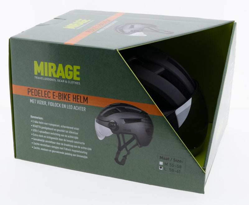 Load image into Gallery viewer, Buzaglo mirage urban helm speed pedelec led 55-58cm mat zwart
