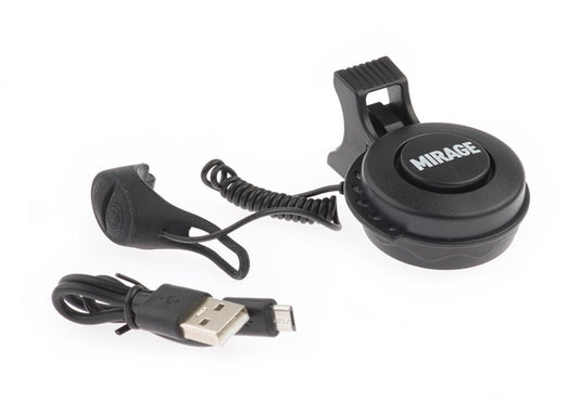 Mirage Fietshoorn T-002 80 90dB 6,5 cm ABS PC zwart 2-delig