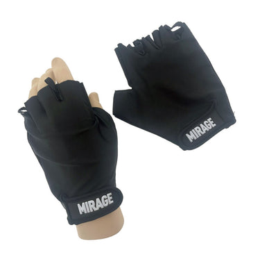 Mirage Lycra handschoen maat s gel zwart korte vinger op kaart