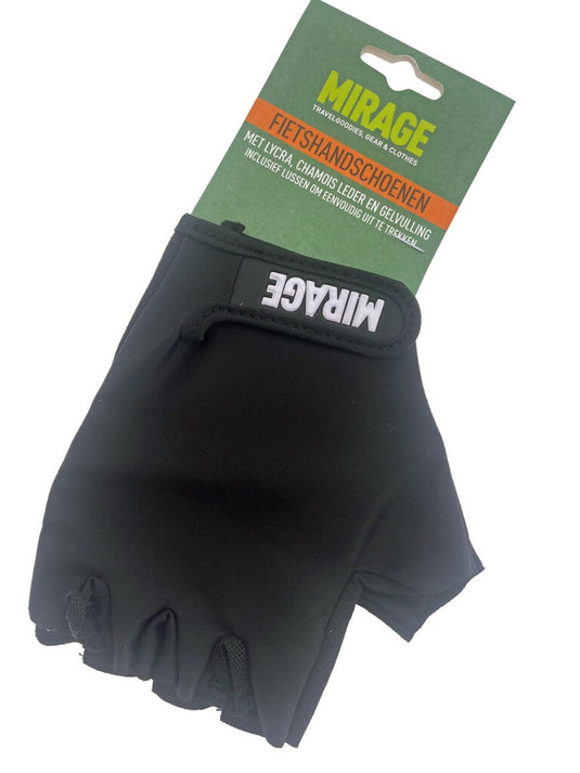 Mirage handschoen lycra + gel, maat xl, zwart zwart