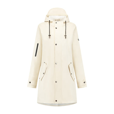 Mirage regenjas rainfall trenchcoat - maat s - gemaakt van polyester soft touch - off white