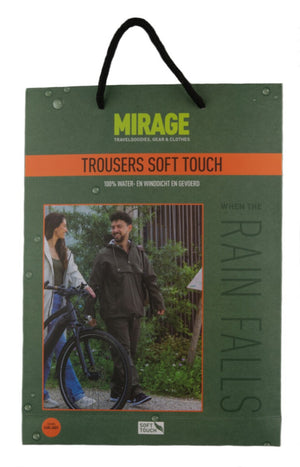 Mirage regenbroek rainfall soft touch maat m grijs