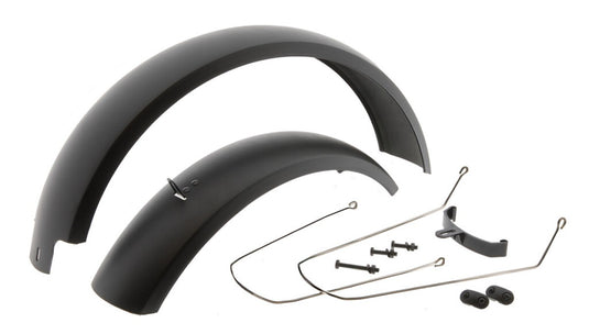 Mirage spatbord set 20 fatbike incl. bevestiging - zwart