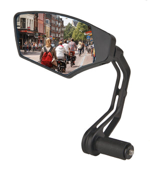 Mirage spiegel links first class dimmend glas - bar-end bevestiging - zwart