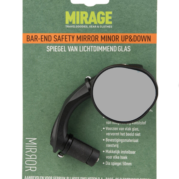 Mirage mirror up&amp;down bar-end left or right black on card