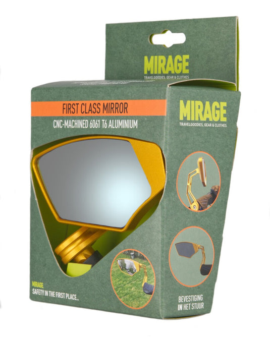 Mirage spiegel barend first class, dimmend glas, goud, links