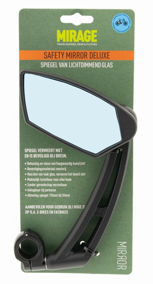 Mirage spiegel deluxe met lichtdimmend glas en klem