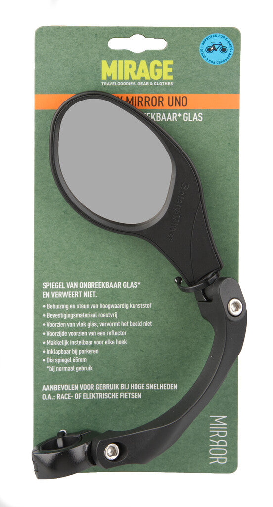 Load image into Gallery viewer, Mirage Stuurspiegel links 9 cm zwart

