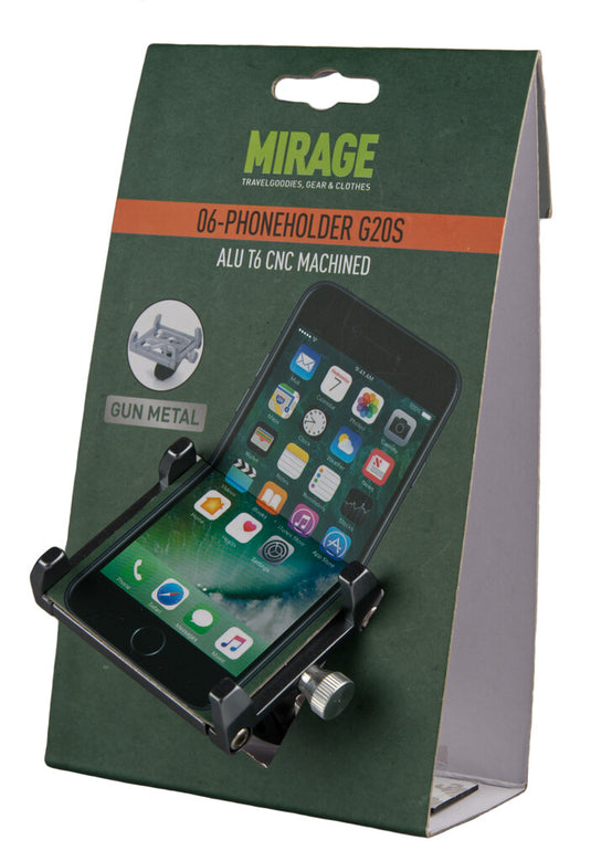 Telefoonhouder Mirage G20 aluminium - grijs