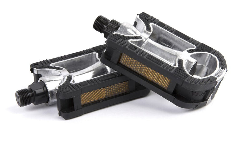 Load image into Gallery viewer, Pedalen Mirage Anti-Slip Aluminium zilver
