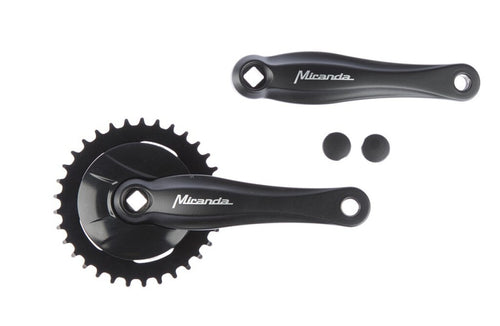 Miranda beta 1 crankstel 38t 3 32“ disc 9.2cm, zwart