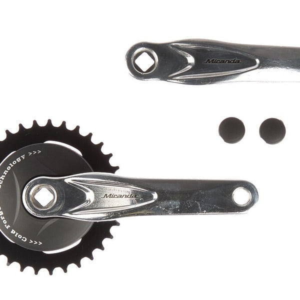 Miranda alfa 1 crankset with disc 95mm 33 teeth polished black 572333