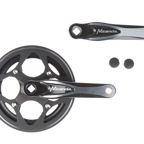 Miranda crankset 44 teeth 3/32-1/8 black/silver beta with chainring