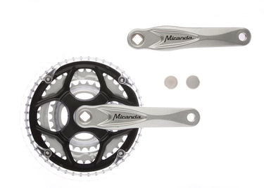 Miranda crankset alu zilver 22 32 42t vlak +0 mm