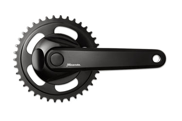 Miranda  delta crankstel 38t +disc 9.5cm zwart