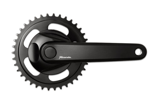 Miranda  delta crankstel 38t +disc 9.5cm zwart