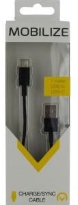 Enzo mobilize usb-c laadkabel 1m zwart