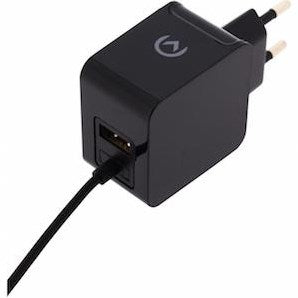 Afbeelding laden in galerijviewer, Enzo mobilize usb thuislader 3100ma zwart +micro usb kabel
