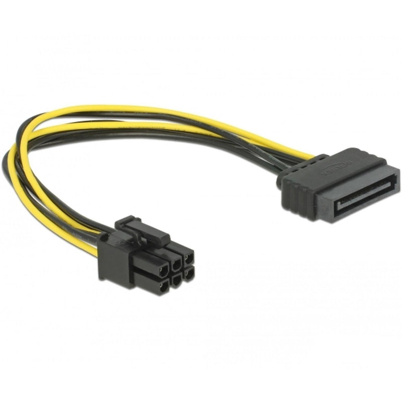 Load image into Gallery viewer, Delock 15-pin-sata > 6-pin pcie adapter
