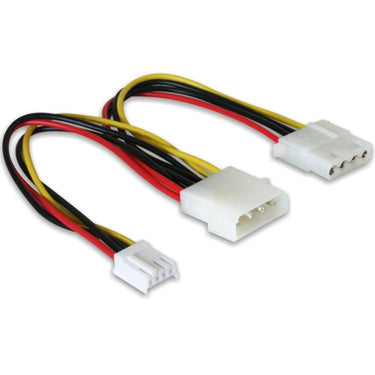 Delock y-powerkabel 4pin naar 4pin + 3,5 fdd splitterkabel