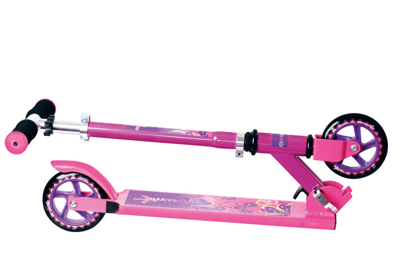 Load image into Gallery viewer, Muuwmi 2-wiel Kinderstep Opvouwbaar Voetrem Roze Paars
