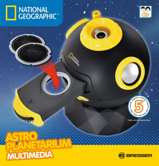 Load image into Gallery viewer, National geographic Astro-planetarium junior 16 cm zwart geel
