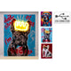 Home styling schilderij neon dog 30x40cm met usb aansluiting