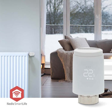 Nedis smartlife radiatorbediening | zigbee 3.0 | batterij gevoed | led | android™ ios - zbhtr20wt